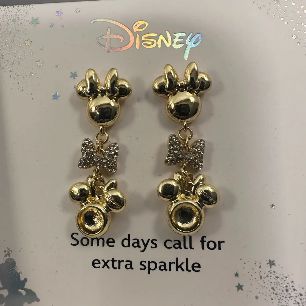 🆕Disney Gold Minnie Mouse Earrings